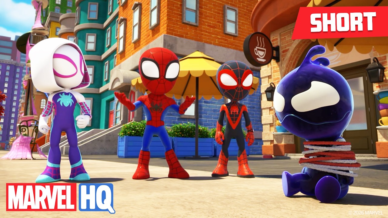 Team Spidey Stops Symbie's Game of Crash-Crash! | Meet Spidey and his Amazing Friends | @MarvelHQ