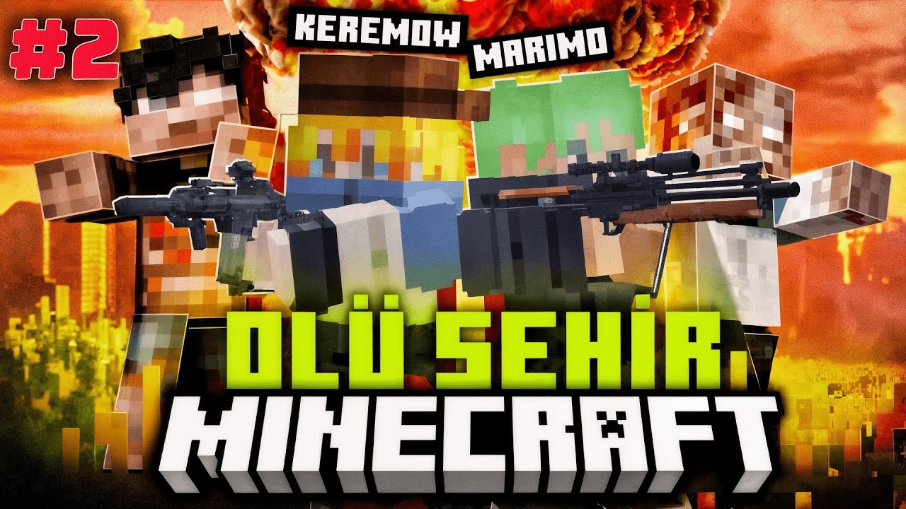 Minecraft ÖLÜMCÜL Zombi Kıyametinde Hayatta Kalmaya Çalıştım! I Bölüm 2