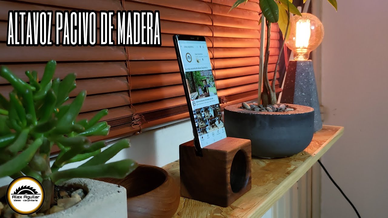 como hacer un altavoz pasivo de madera para celular