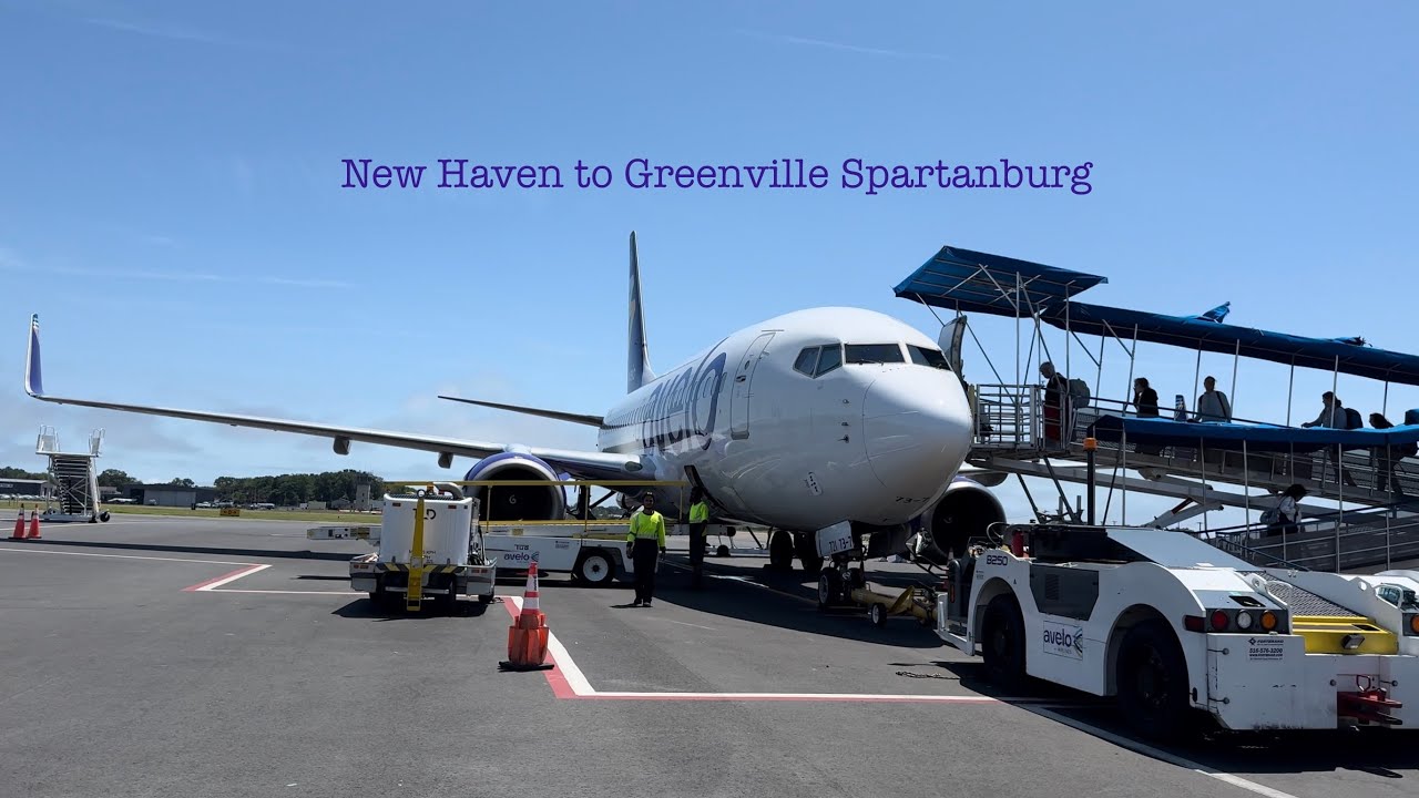 New Haven HVN to Greenville Spartanburg GSP Avelo Boeing 737-700 