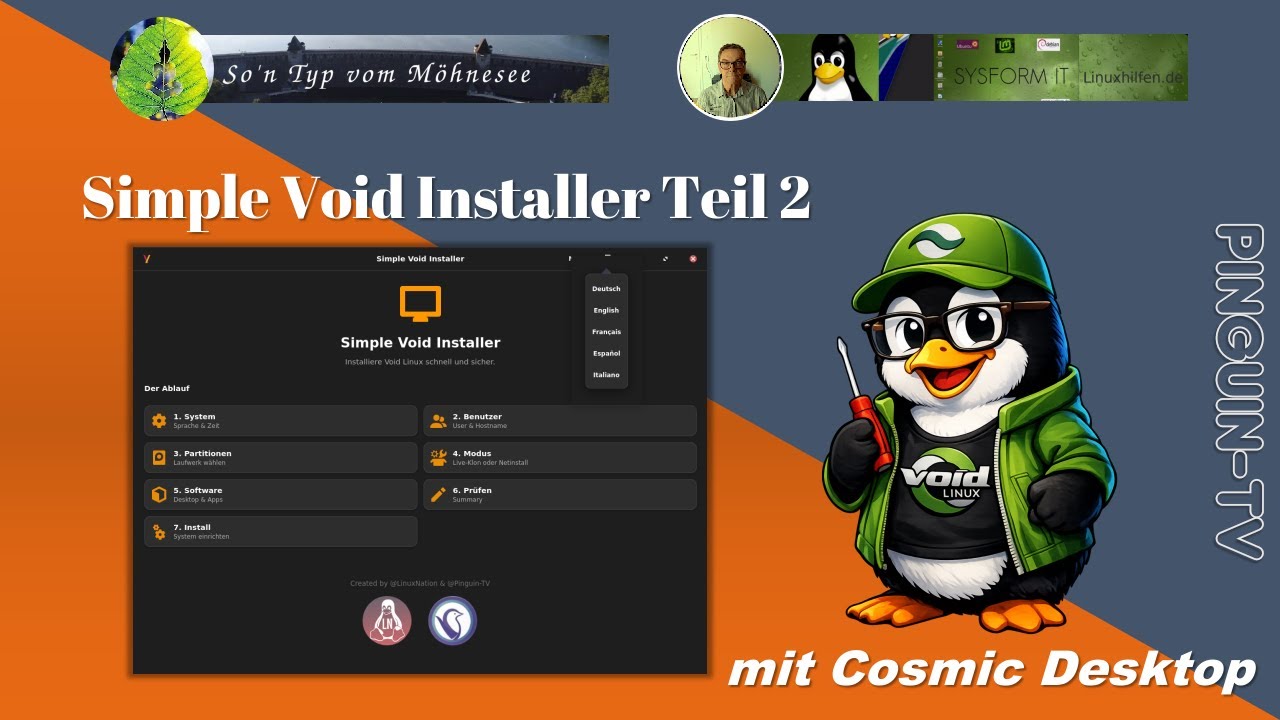 Simple Void Installer, Teil 2 mit Cosmic Desktop  #linux #void #cosmic