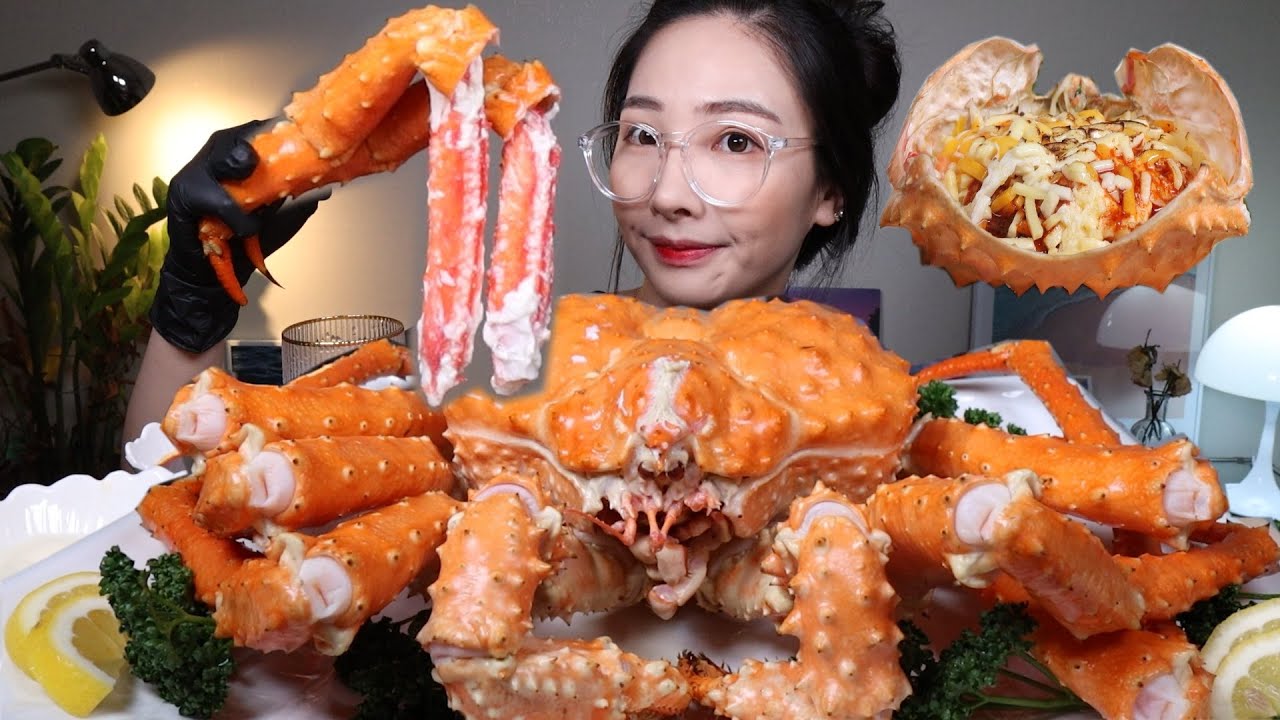 🦀역대급 미친(?)수율 자랑하는 킹크랩😂먹방 치즈폭탄 게딱지 🦀 GIANT KING CRAB 帝王蟹 キンクレプEATING SOUNDS