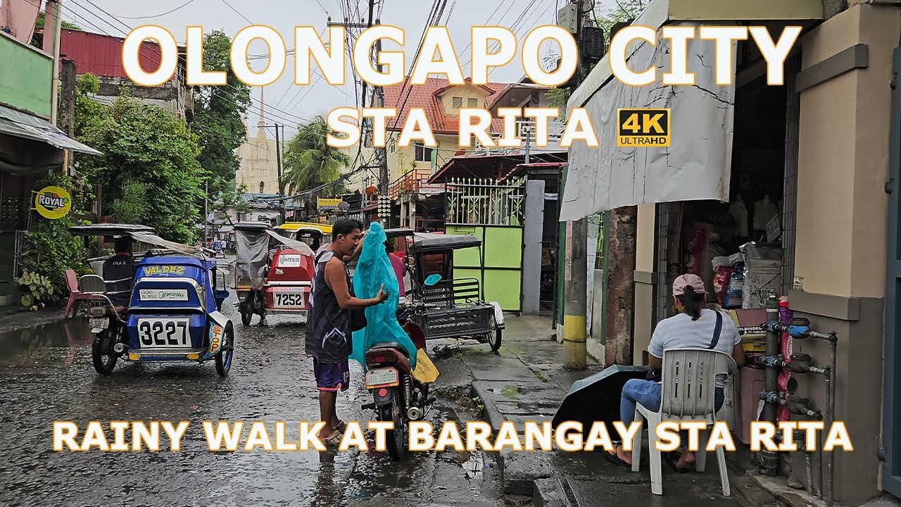 RAINY WALK STA RITA OLONGAPO CITY [4K HDR]