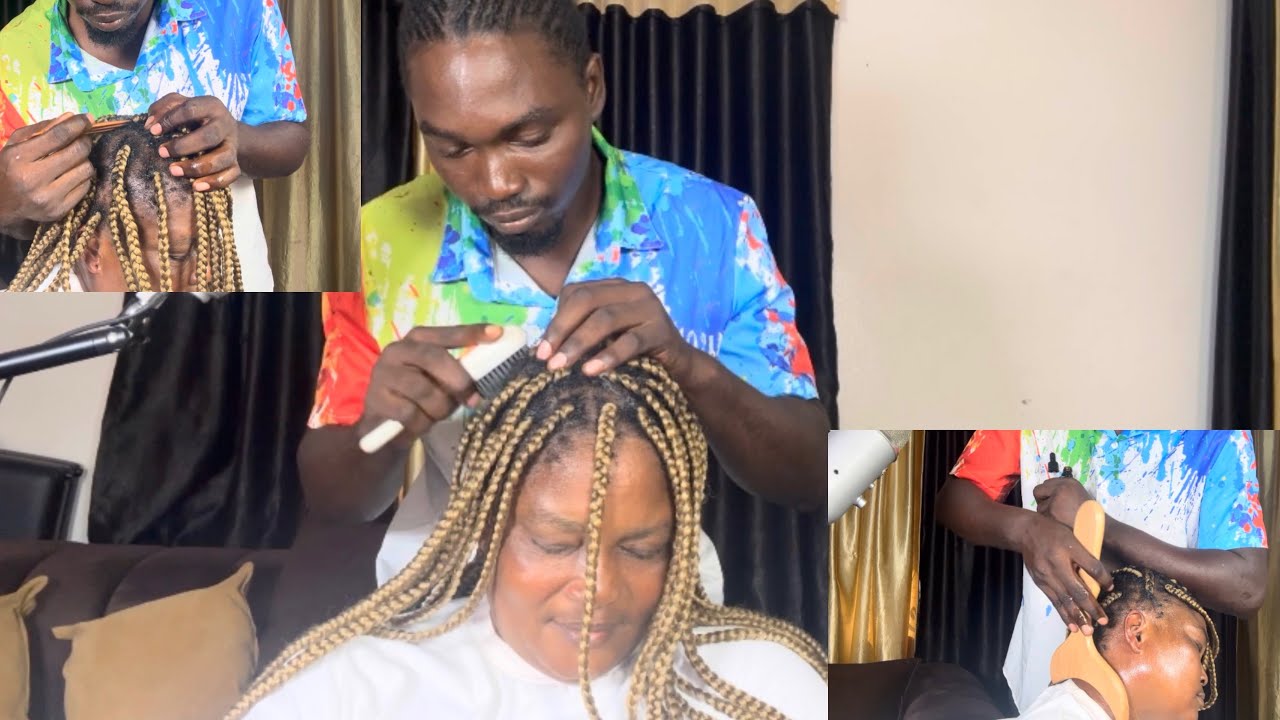 ASMR | Scalp Checking, Nitpicking Scalp oiling, Braids scratching, Brushing, ear, neck massage