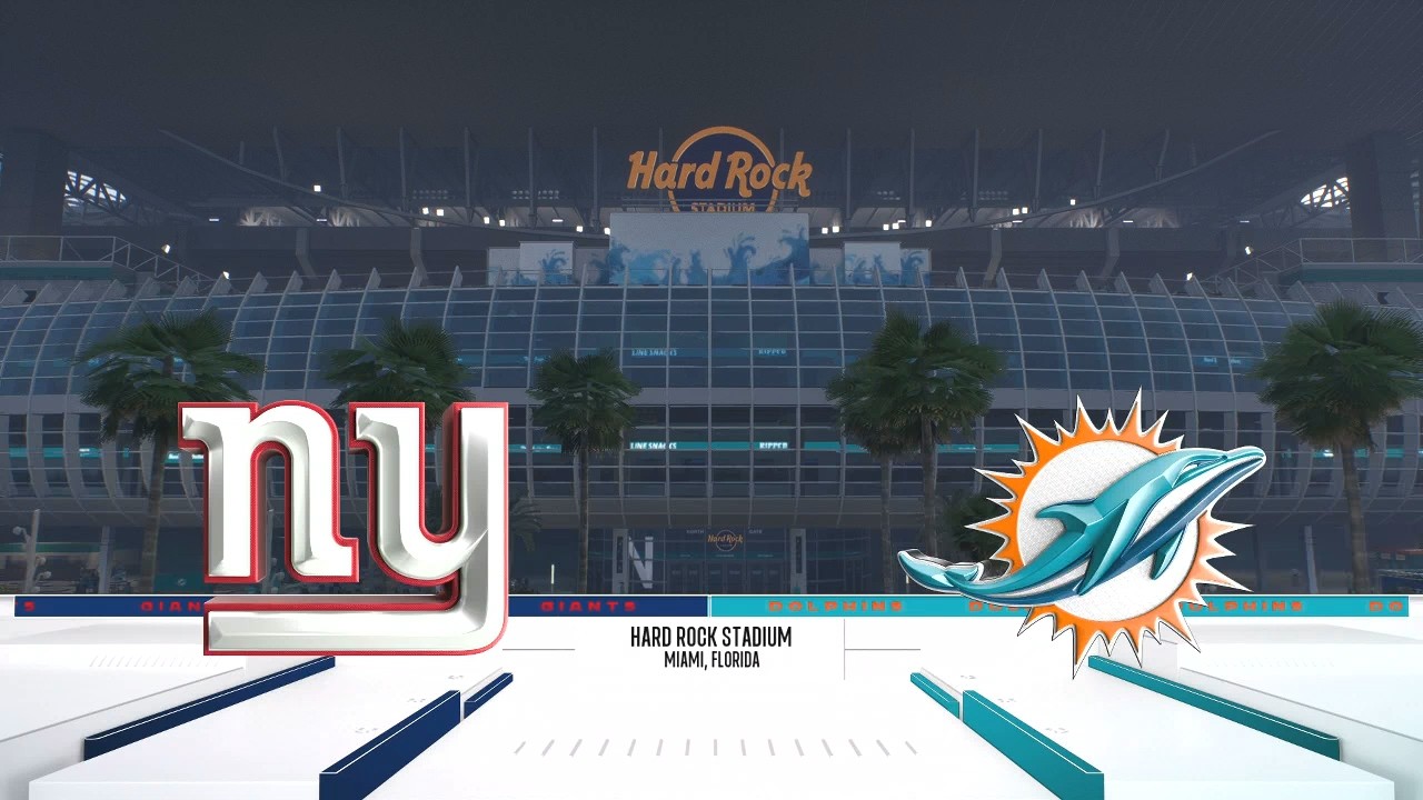 Madden NFL 27 - New York Giants Vs Miami Dolphins PS5 Simulation Week 2 Preseason Full Gameplay