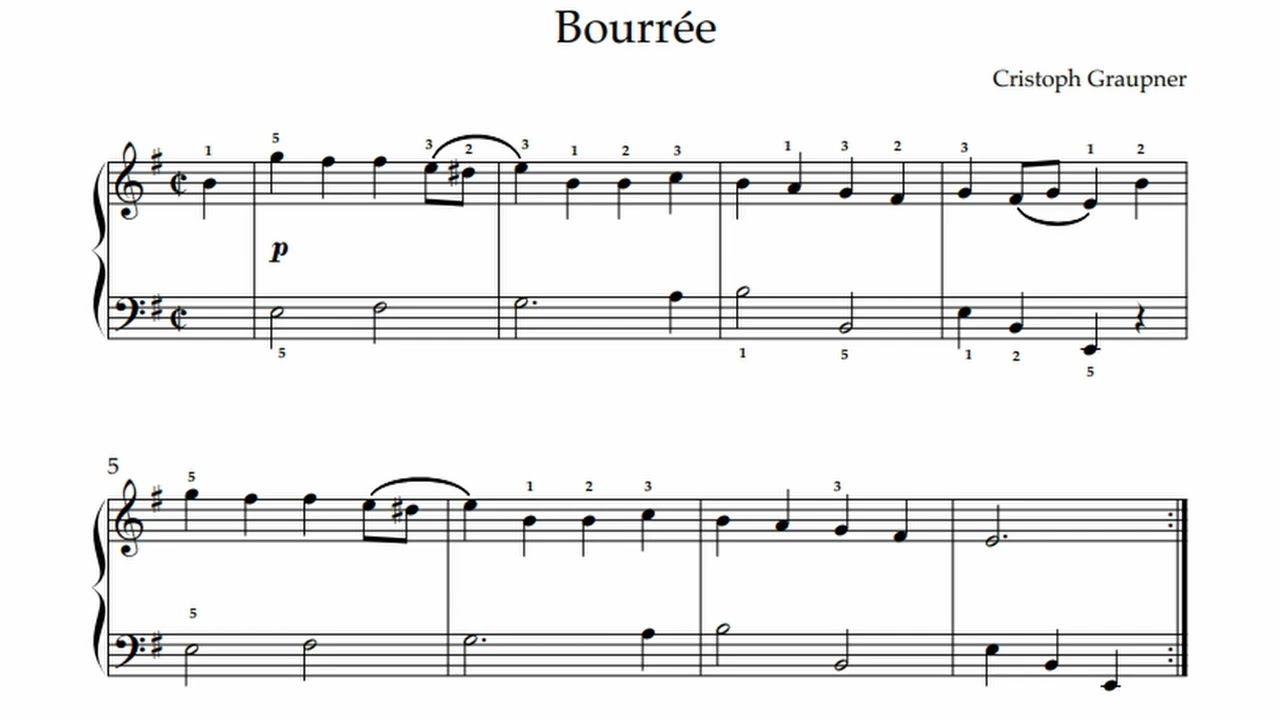 Christoph Graupner - Bourr&eacute;e