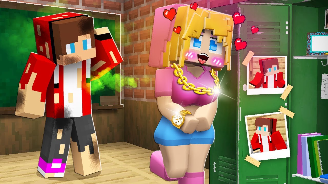 POPULAR Girl is in LOVE with POOR JJ ?! Mikey SHOCKED in Minecraft - Maizen
