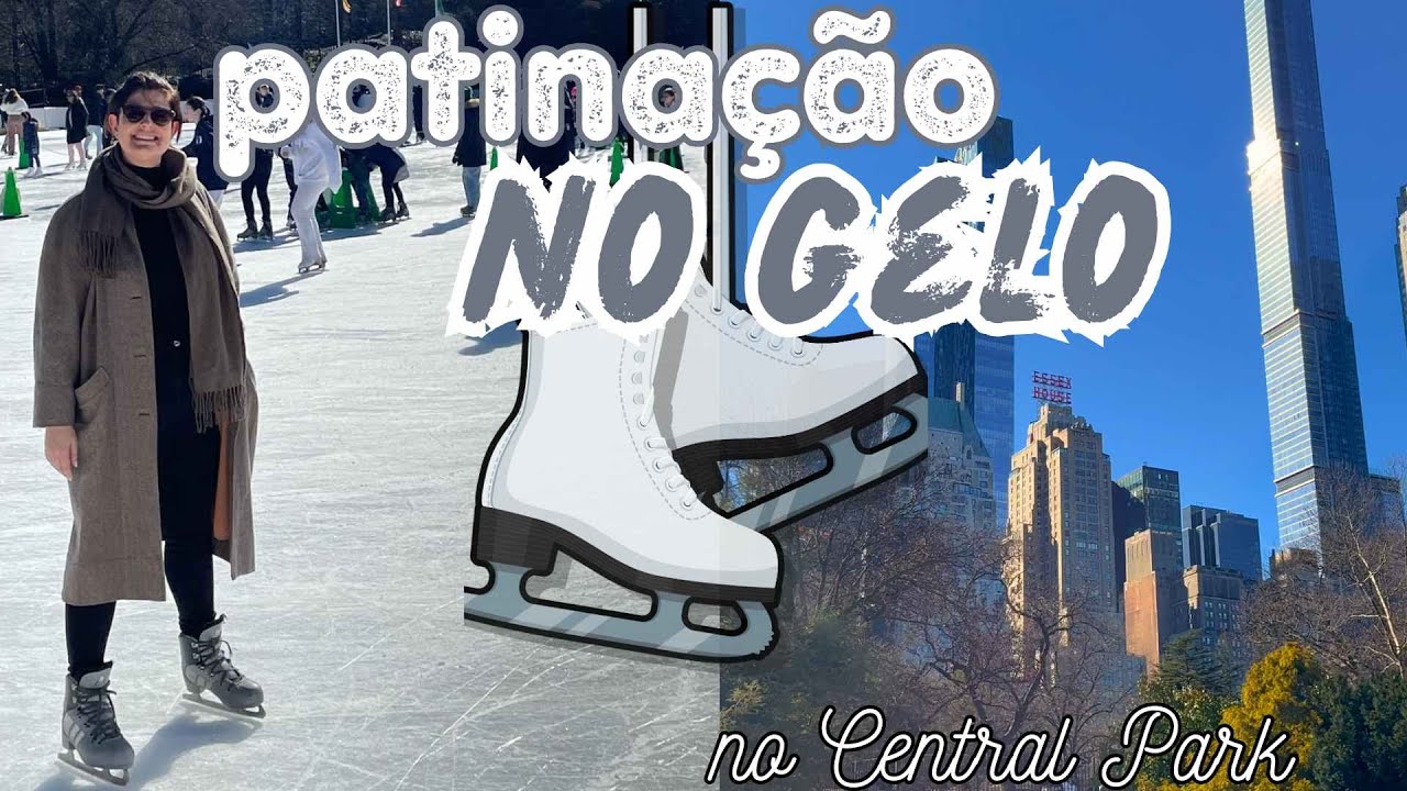 Minha primeira patinação no gelo foi no Central Park! Wollman Rink num sábado de sol