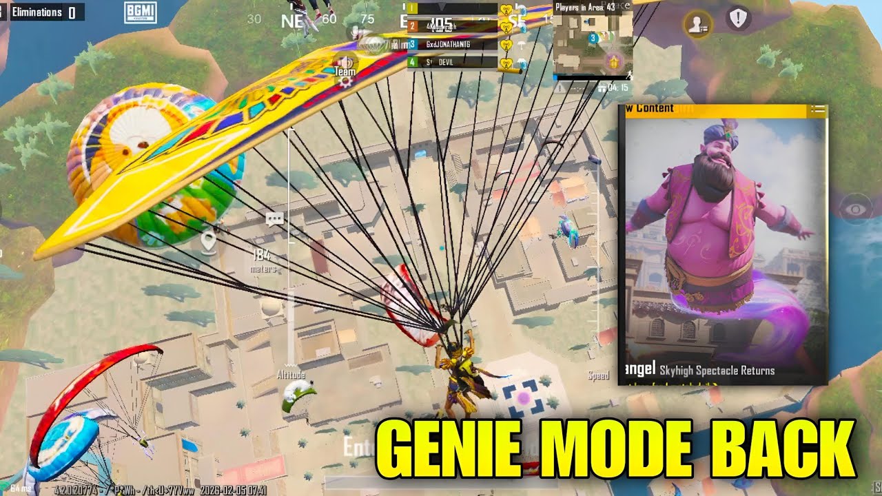 Genie Mode is Back New Update BGMI Gameplay 🔥 New Update BGMI PUBG Gameplay 🔥