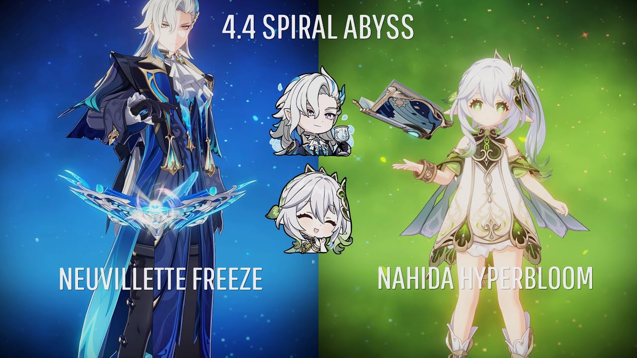 C0 Neuvillette Freeze & C0 Nahida Hyperbloom - Genshin Impact 4.4 Spiral Abyss