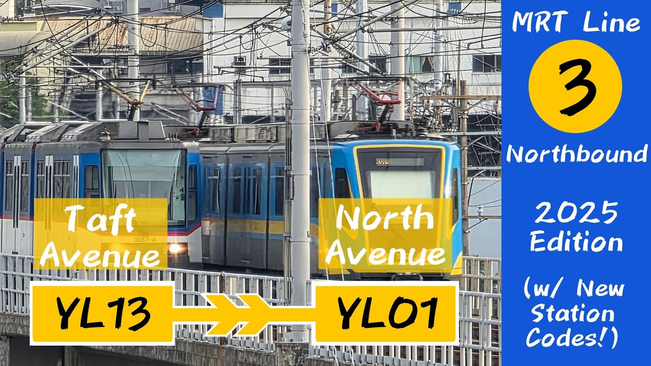 (2025 REMASTER) Metro Manila MRT Line 3 Northbound Timelapse