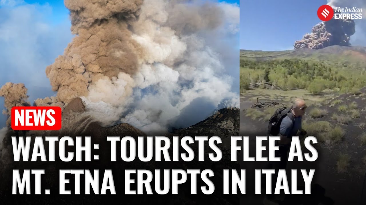 Mt. Etna Erupts Violently, Tourists Flee as Ash and Lava Spew for Kilometres