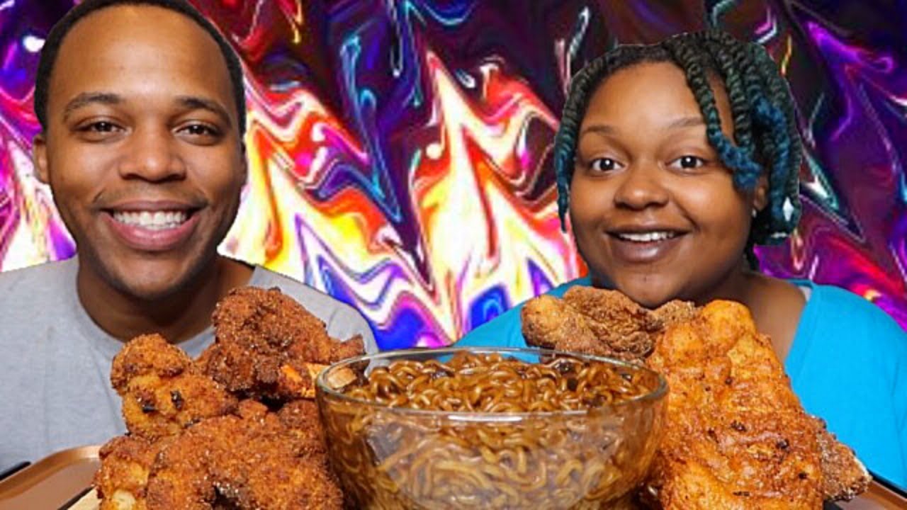 FISH FRY FRIDAY MUKBANG!!!! DEEP FRIED MEGA PRAWNS + FRIED CATFISH + BLACK BEAN NOODLES