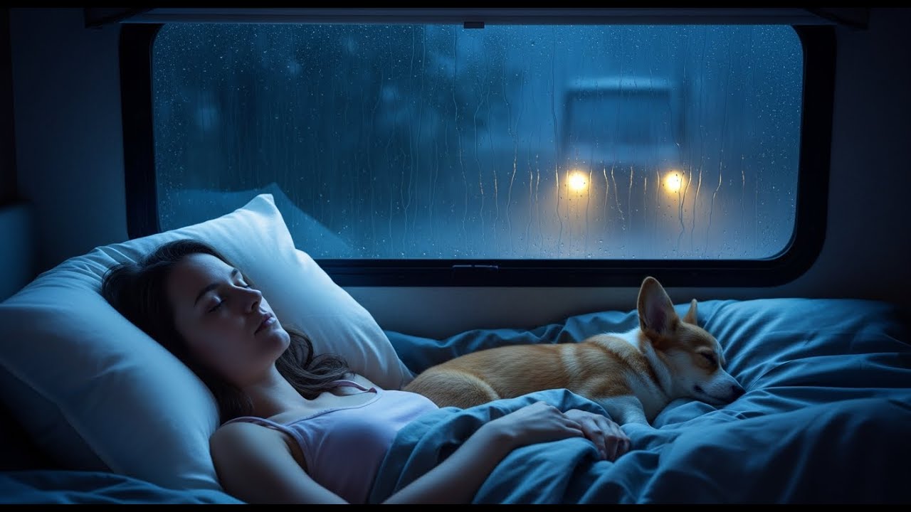 99% Deep Sleep Tonight | Heavy Rain Sounds | Relaxing Thunderstorm on Cozy Car Roof Now