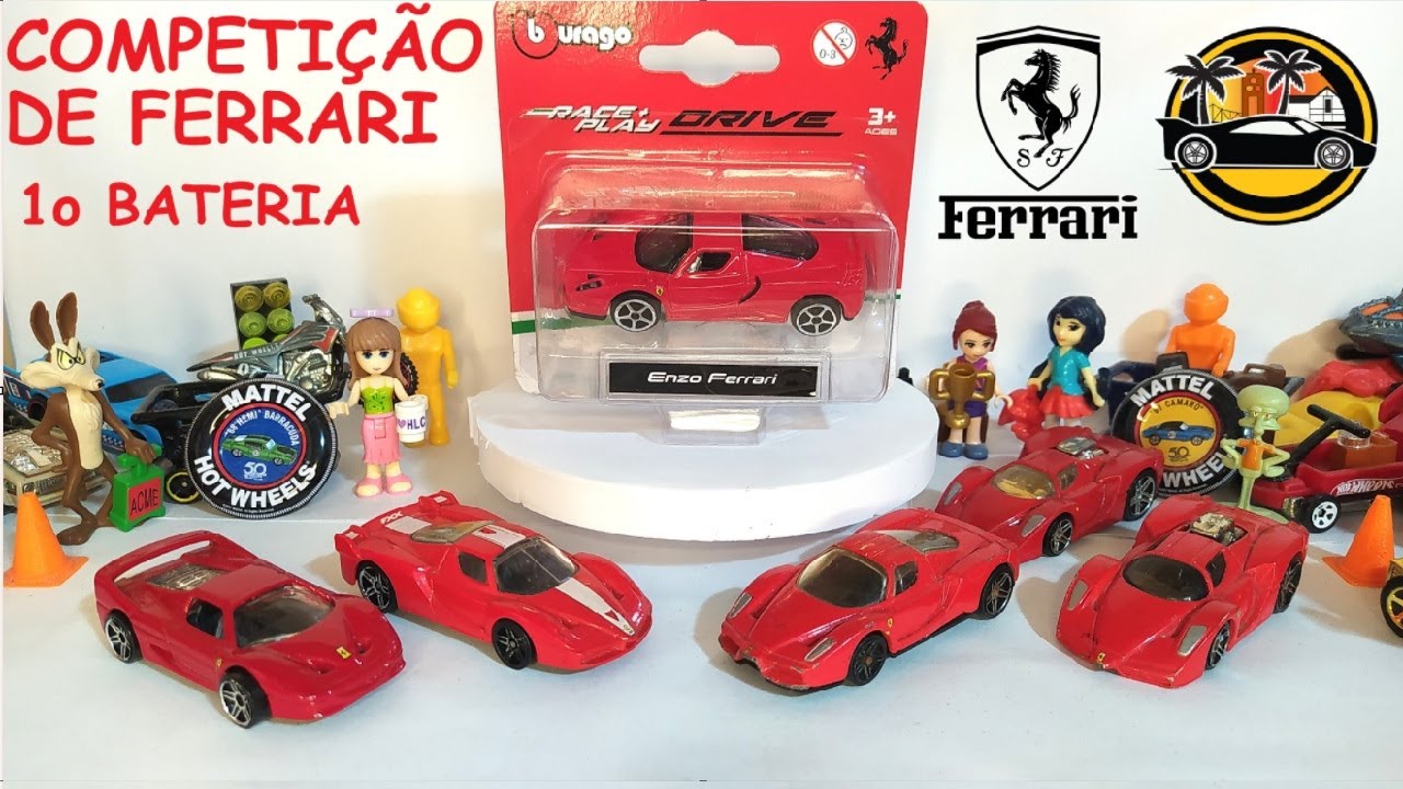 AVALIAÇÃO ENZO FERRARI BURAGO X ENZO FERRARI HOT WHEELS,  PARIO MUITO DURO. QUAL A MELHOR MINI