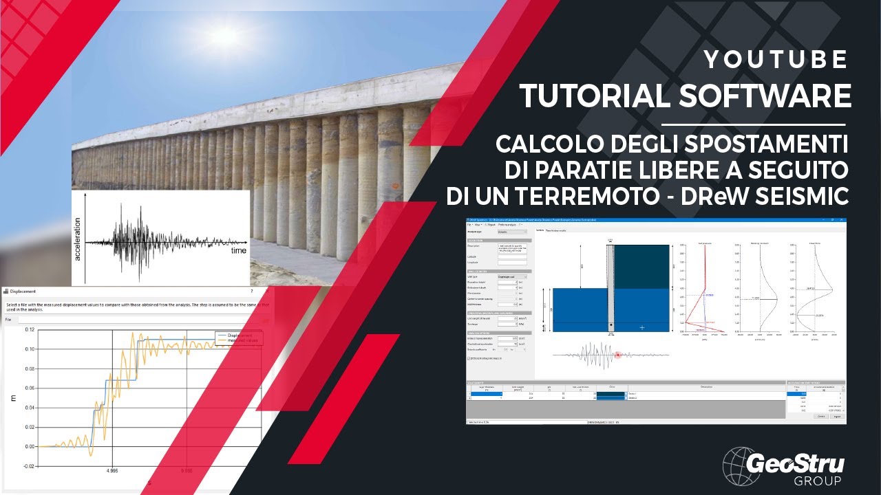 Tutorial Software: Calcolo degli spostamenti di paratie a seguito di un terremoto - DReW Seismic