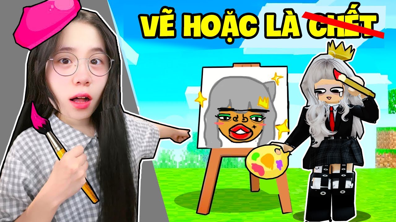 VẼ HOẶC LÀ HẸO ?! SAMMY SOLO VẼ TRANH VỚI 100 NGƯỜI TRONG ROBLOX