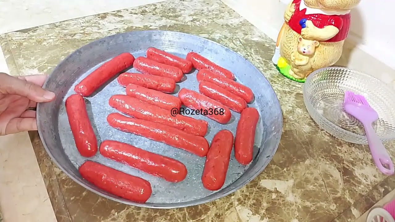 طريقه عمل هوت دوج بدون لحمة❗ سوسيس بيتى❗ نقانق الدجاج 