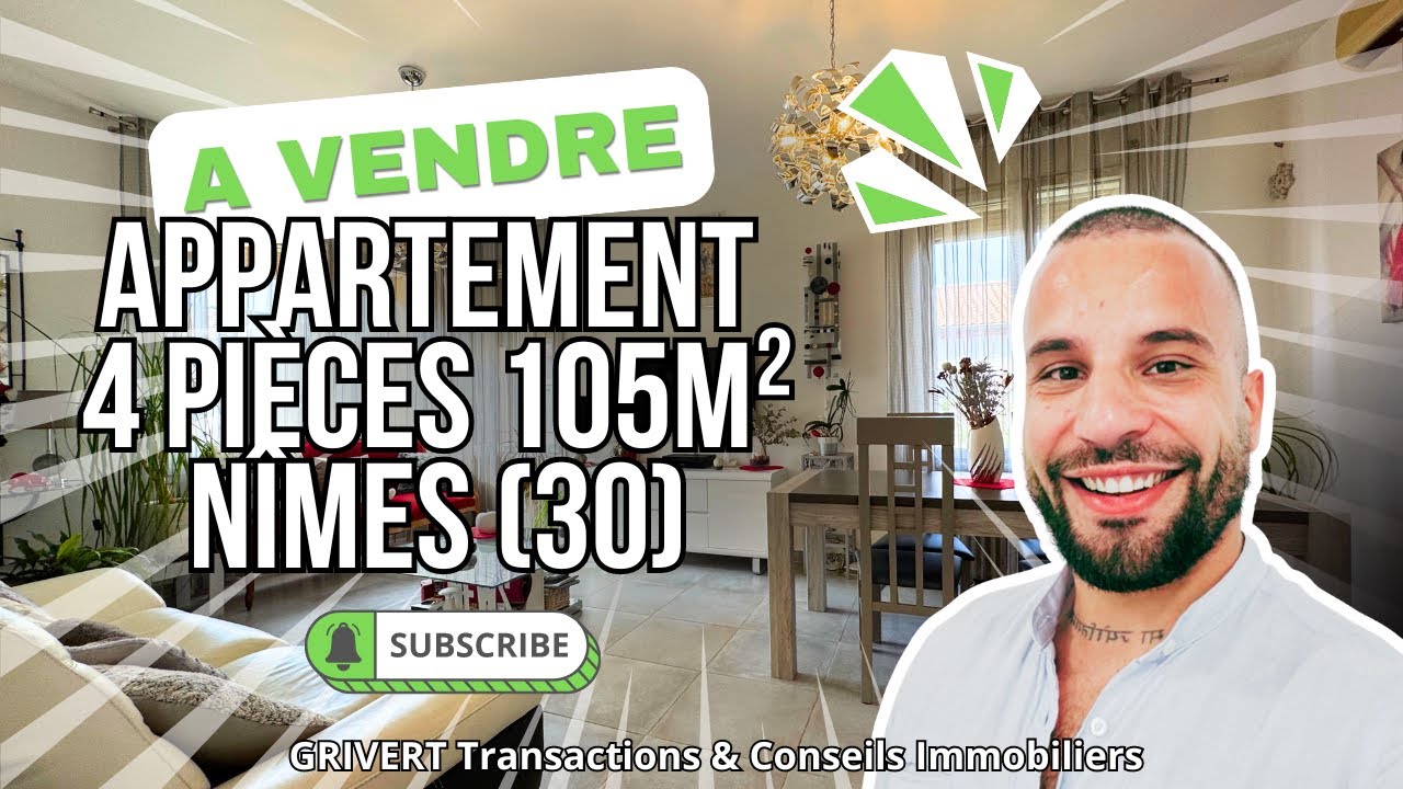 A VENDRE NÎMES : Appartement 4 pièces 105m²