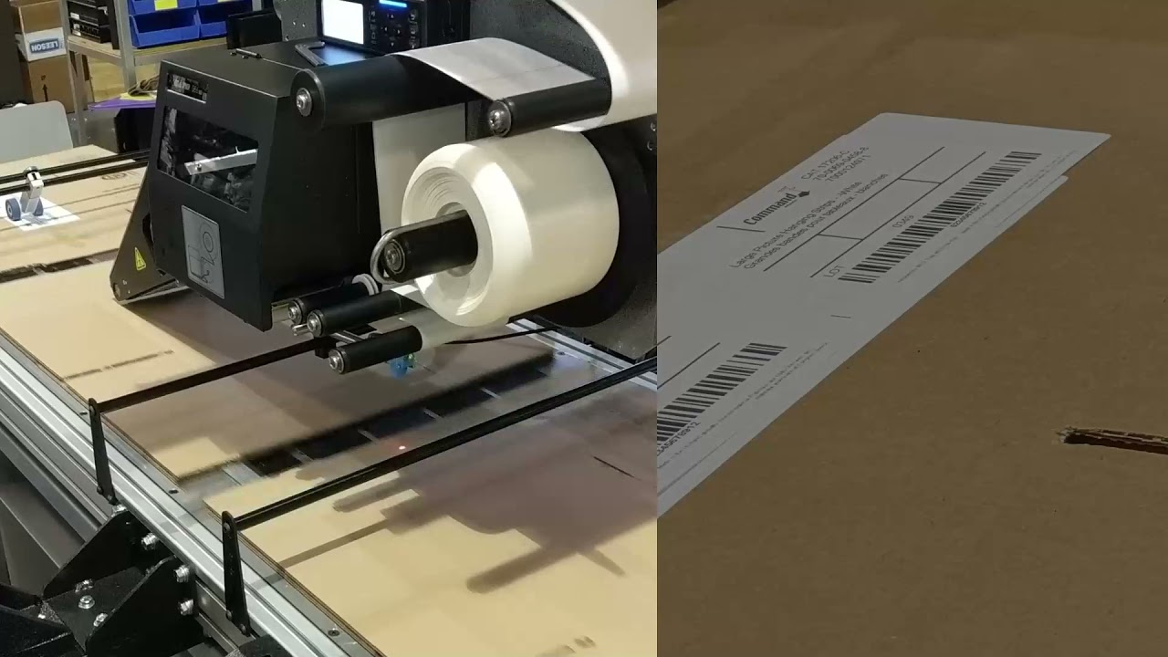 Model 252 PowerMerge&trade; Print and Apply Applicator Apply Labels to Knock-Down Cartons