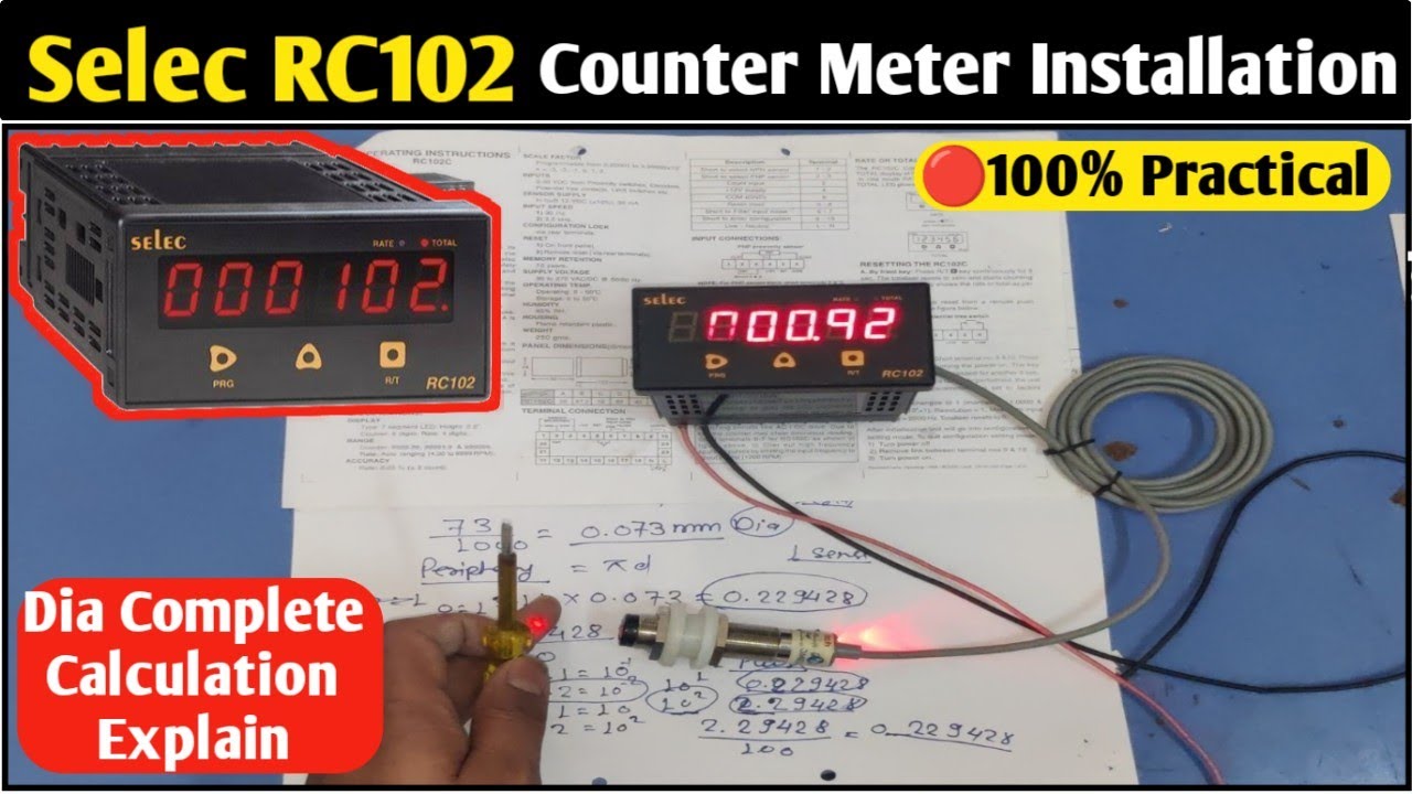 How to Install Selec Rc102 Counter Meter! Selec RC102 Meter Setting