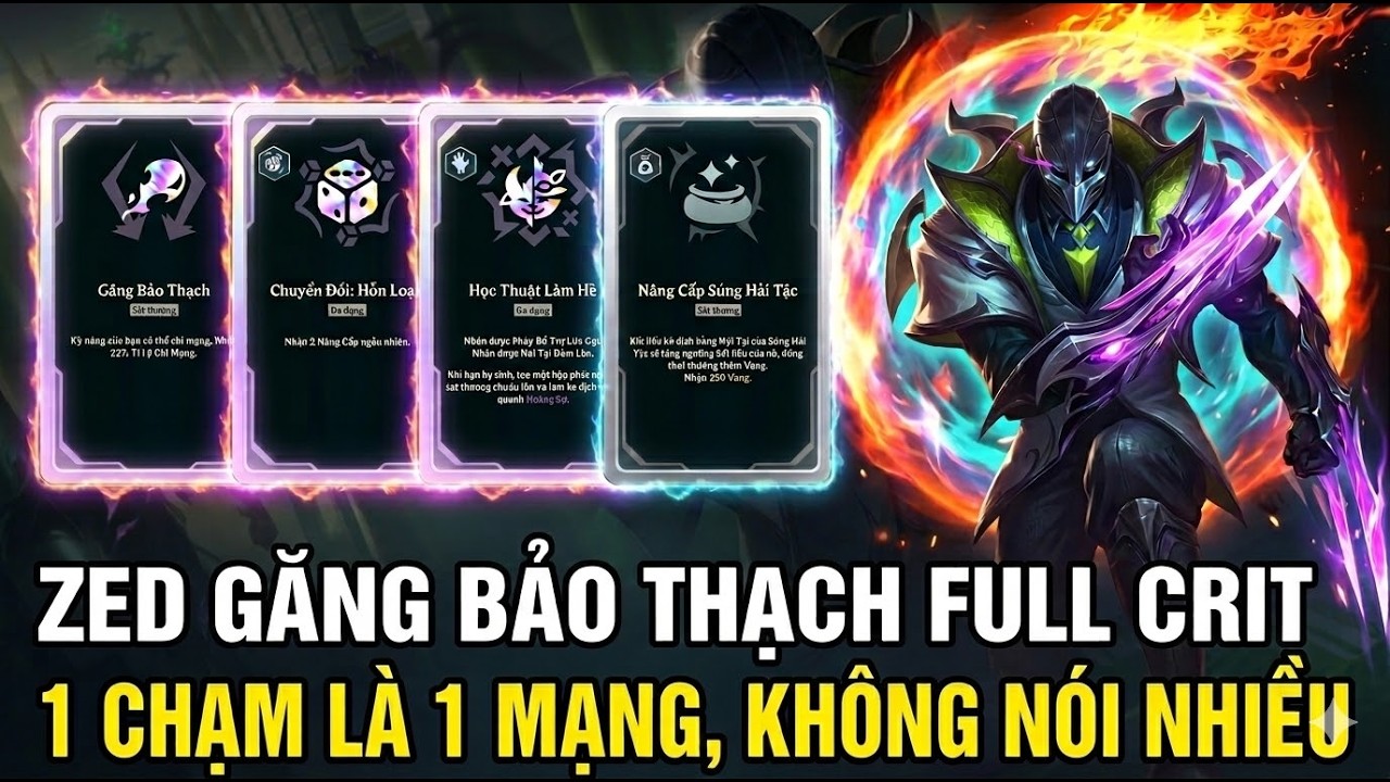 Zed Full Sát Lực Chí Mạng, AD Team Bạn 1 Chạm 1 Mạng | Aram Hỗn Loạn