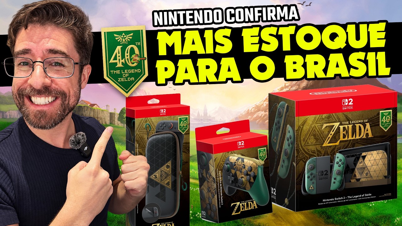 Nintendo CONFIRMA MAIS ESTOQUES de produtos de Zelda 40 anos no BRASIL - Entenda!