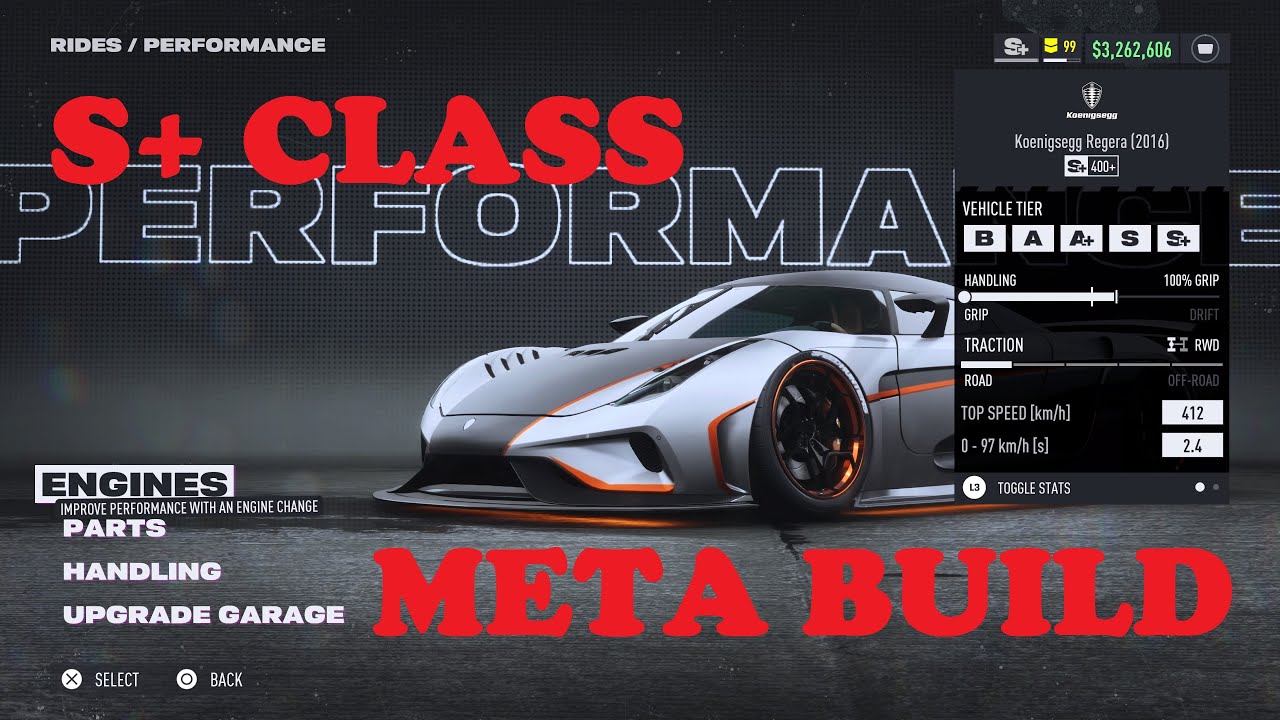 NFS Unbound S+ class meta build vol 2 - 7 Koenigsegg Regera
