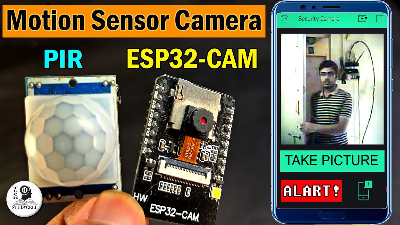 Камера видеонаблюдения ESP32-CAM с датчиком движения и уведомлением через Blynk — система видеона...