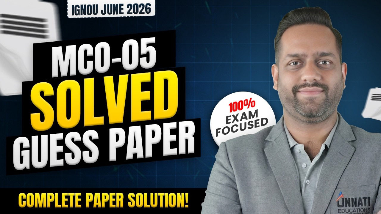 MCO 05 Guess Paper 2026 | IGNOU MCO 05 Accounting for Managerial Decisions Important Questions