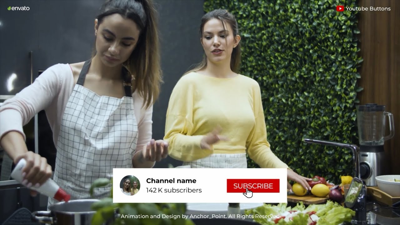 YouTube Pop Up Subscribe Button - After Effects Template