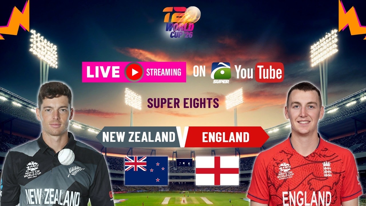 LIVE | England vs New Zealand LIVE Score, T20 World Cup 2026 | Geo Super