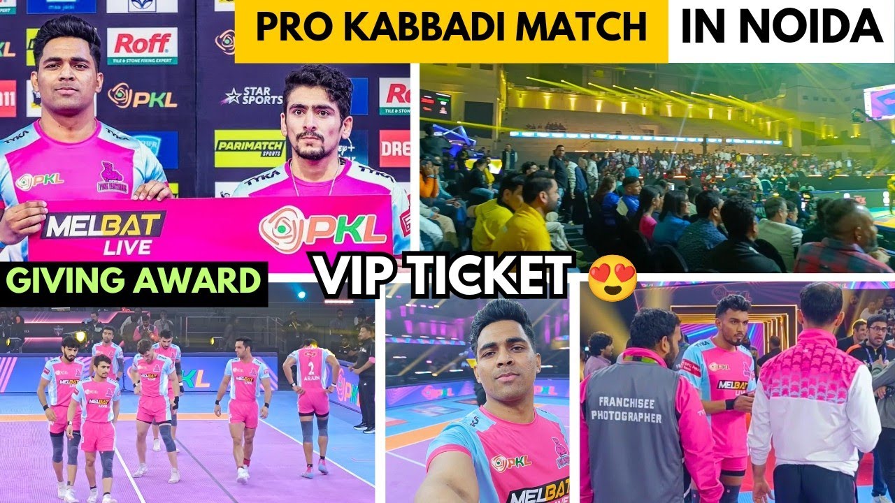 Watching Pro Kabaddi Match in Noida with VIP Ticket 🎟 | Gave the Award and Met the Players🤩JAS VLOGS