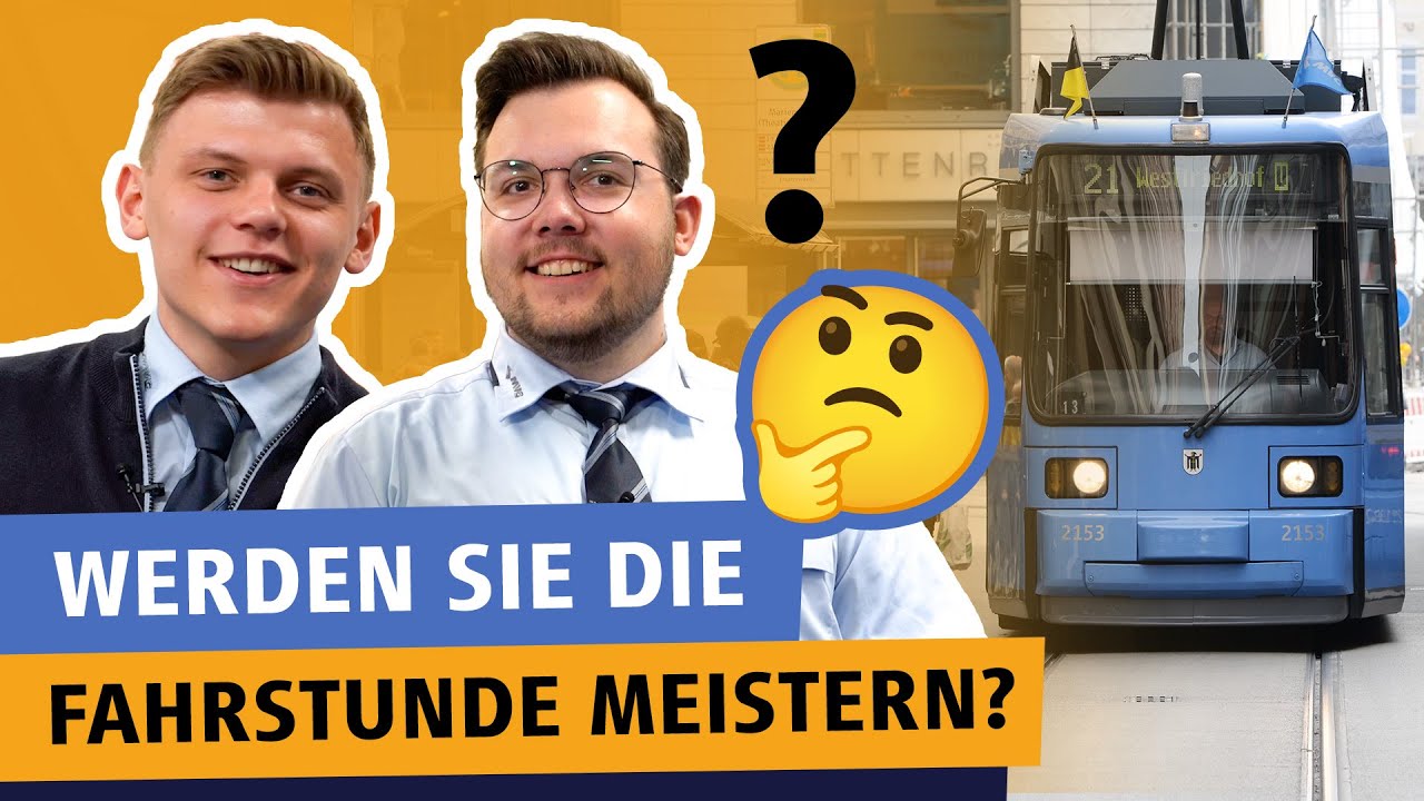 Erste Fahrt mit der Tram durch München - Studenten lernen Straßenbahnfahren Folge 2