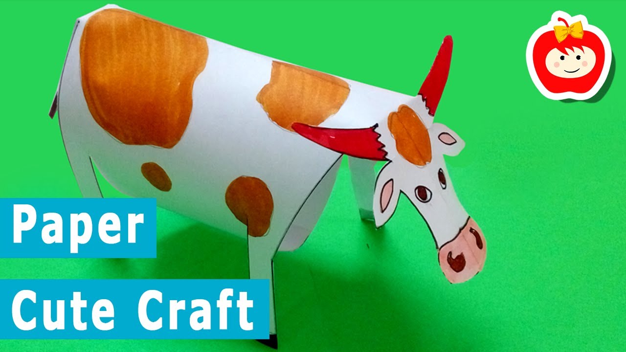 How to make a cow||Paper toy making||Paper Mache Cow||easy to make paper cow||easy to make cow