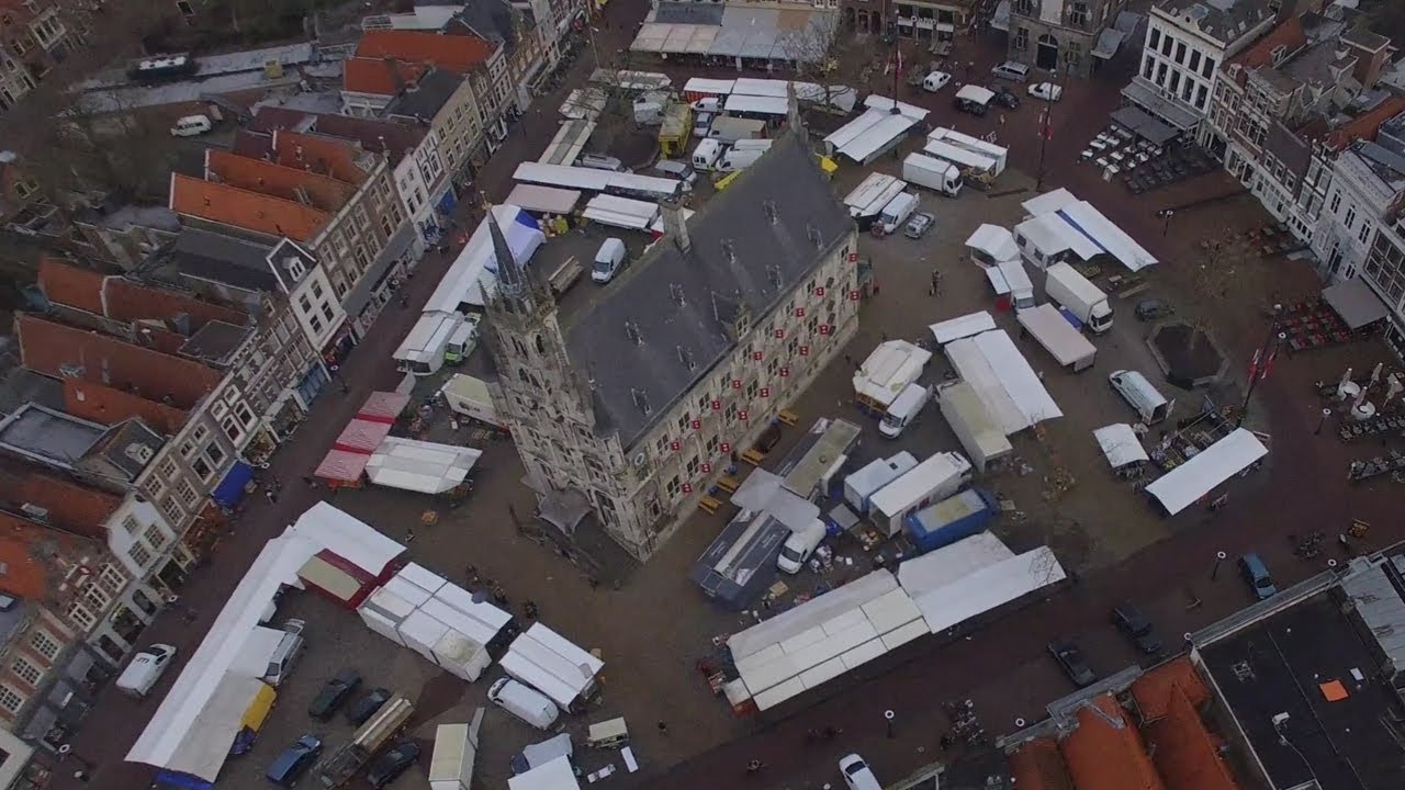 Gouda vanuit de lucht met drone (4K)