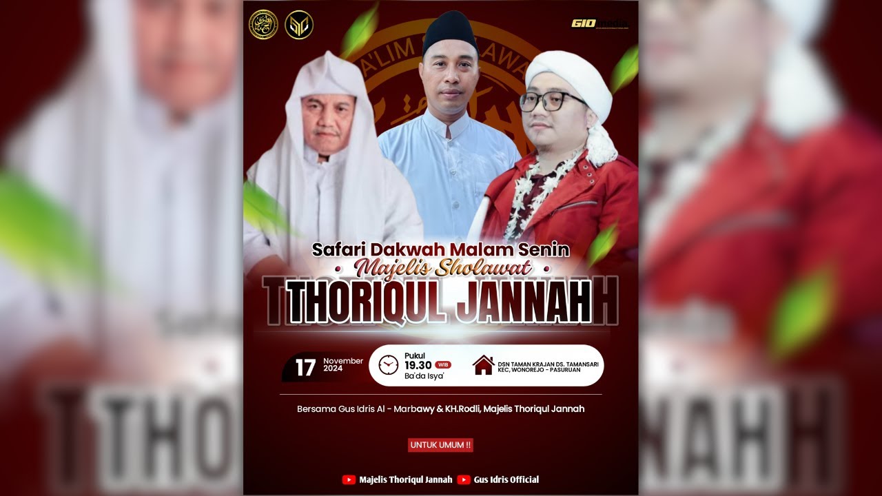 🔴 LIVE  Pasuruan Bersholawat Bersama Majelis Thoriqul Jannah | 17 November 2024