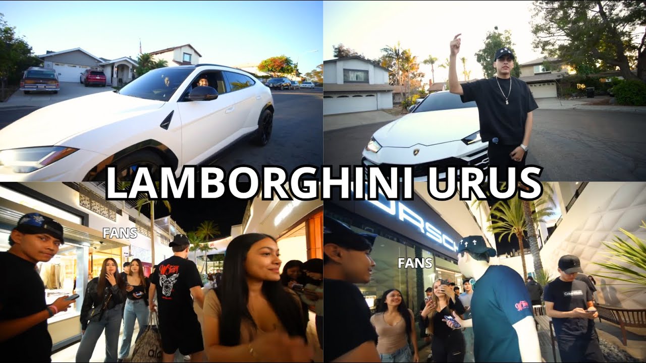 LONCHE Y WILITO PROBANDO LA POSIBLE NUEVA LAMBORGHINI URUS POR SAN DIEGO DE COMPRAS🚘🔥(MUCHOS FANS)