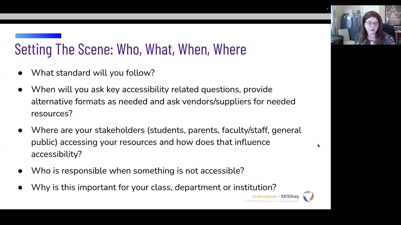 US Dept of Justice Guidelines and the 1EdTech Accessibility Rubric