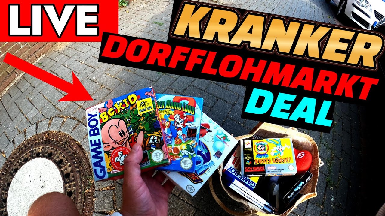 LIVE Flohmarkt Action - Nintendo Gameboy OVP Wahnsinn - Holland Niederlande Garage Sale - Unfassbar