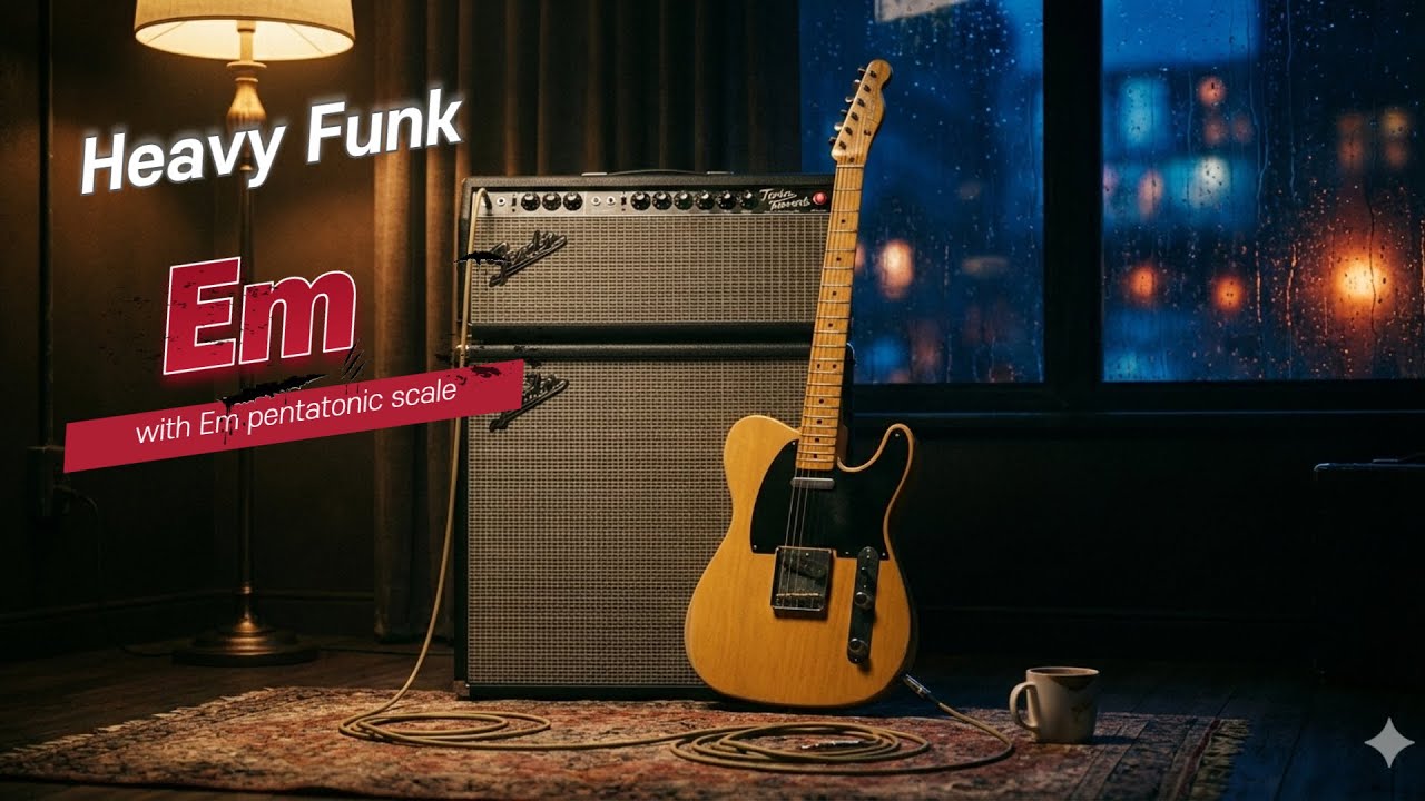 Heavy Funk Guitar Backing Track in E Minor | Jam Track