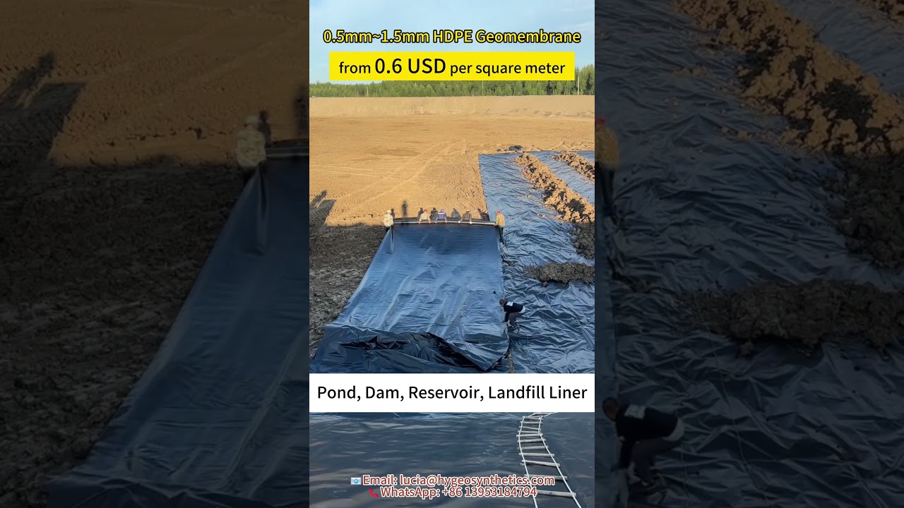 Waterproof Geomembranes for Reservoir/ Pond/Dam Liner #geomembrane #pondliner #damliner