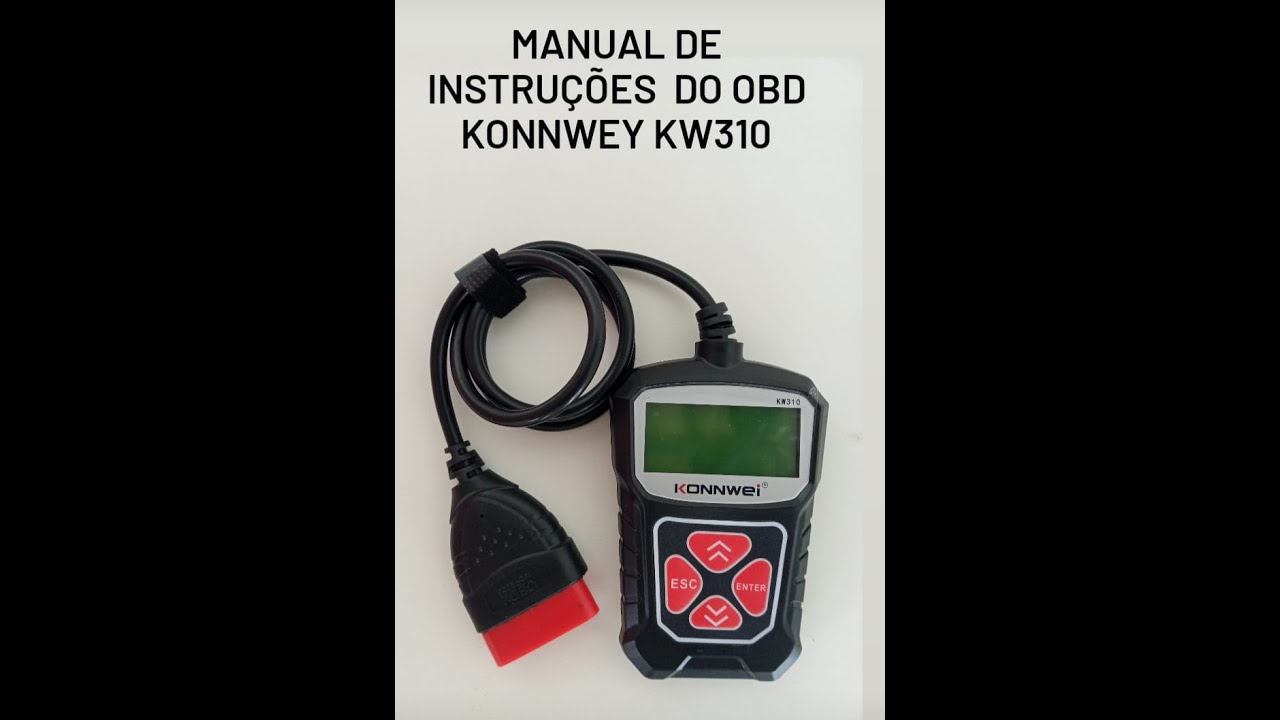 Scanner konnwei KW310: Manual de instruções em português + vídeo detalhado.