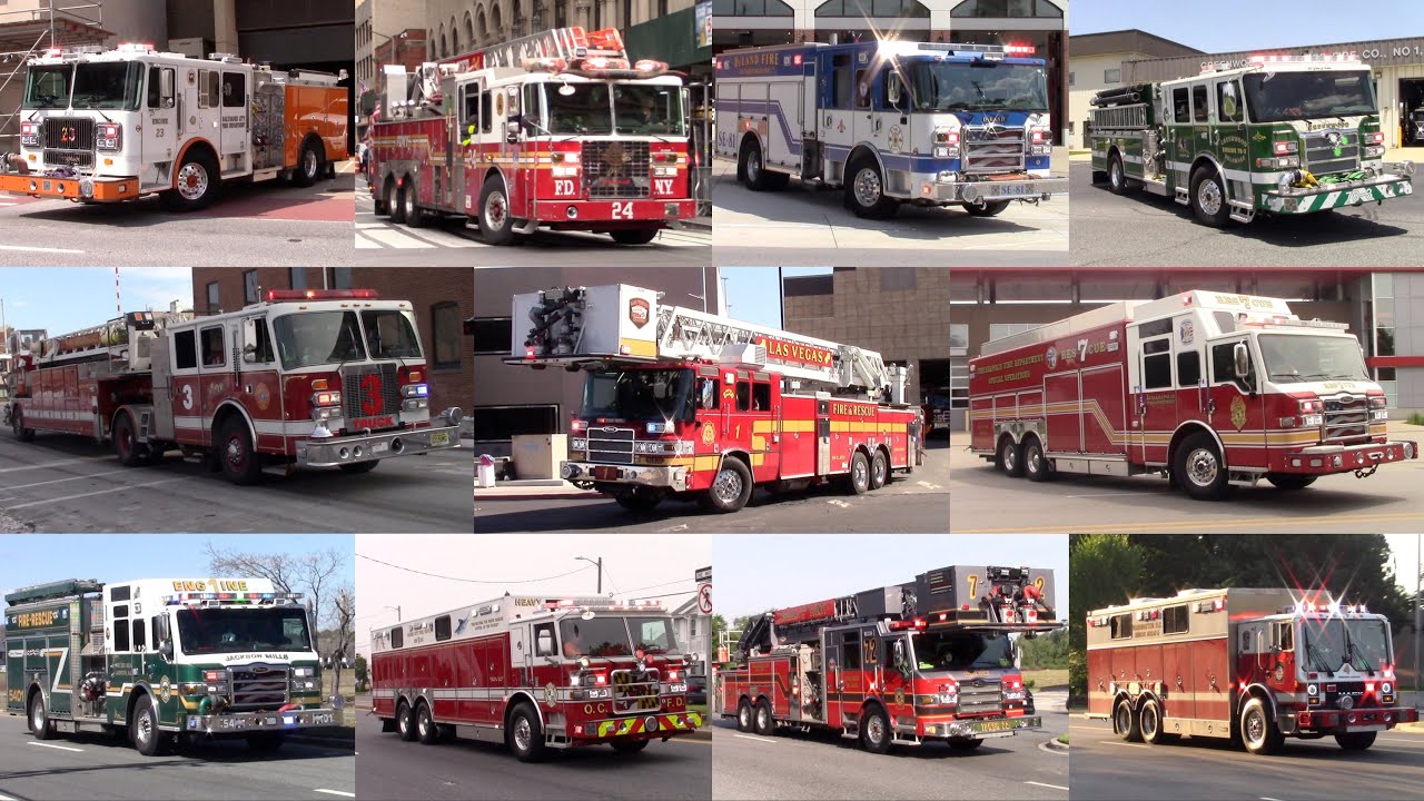 Fire Trucks Responding Compilation - Best Of 2025