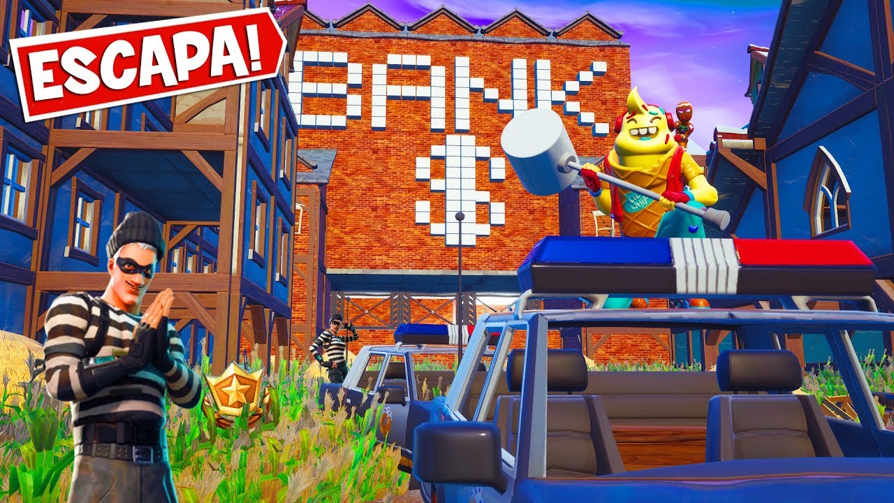 *ESCAPE THE BANK* SNIPERS VS LADRONES! LA CASA DE PAPEL FORTNITE Minijuegos | HERNY