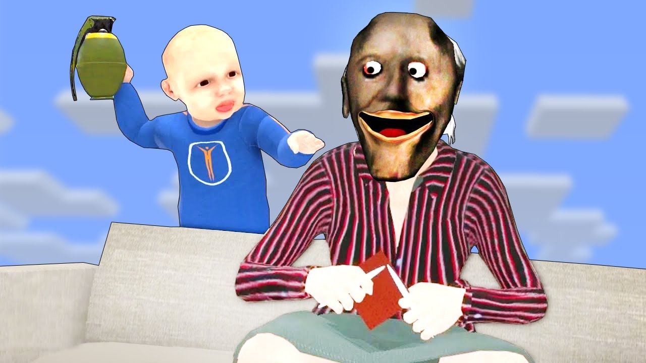 TROLL BEBEK MAHMUT BÜYÜKANNE GRANNY'İ ŞİŞ KEBAP YAPTI - Granny Simulator