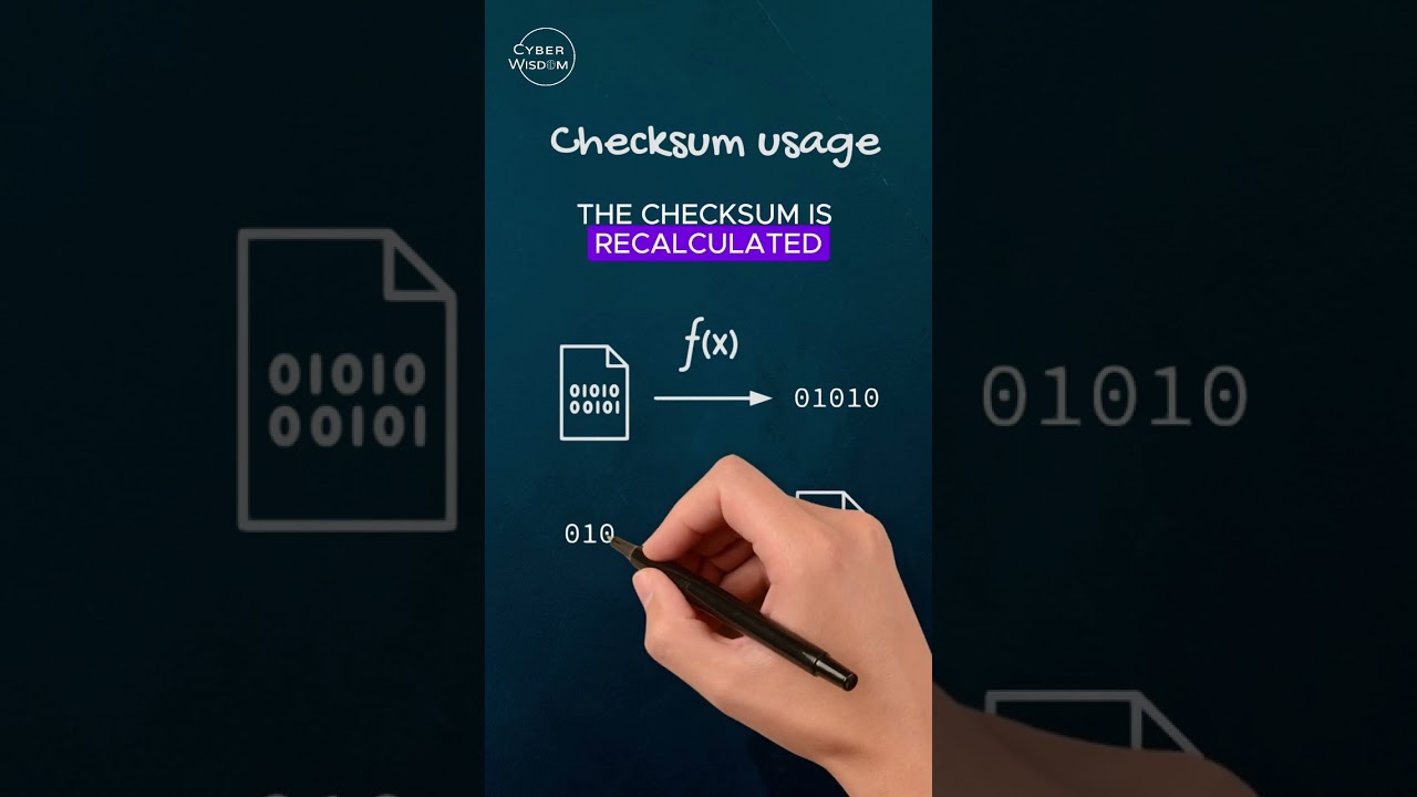 What is checksum?  #cybersecurity #cyber #checksum