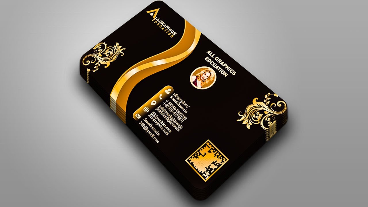 How to Design a | Golden Business Card | In Corel draw | Gift Visiting Card | Tutorial #8