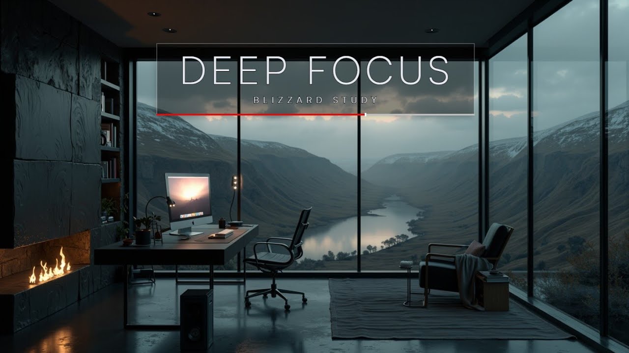 Winter Deep Focus ❄️ Blizzard Study Music for Arctic Workspace & Frozen Penthouse