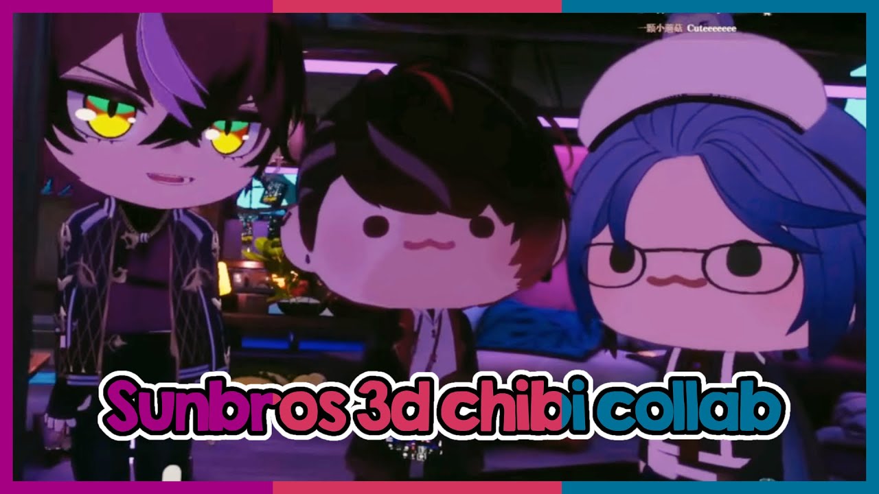 3D-модель Sunbros VR чат COLLAB [лучшие моменты трансляции] - Doppio, Hex, Ver Nijisanji EN